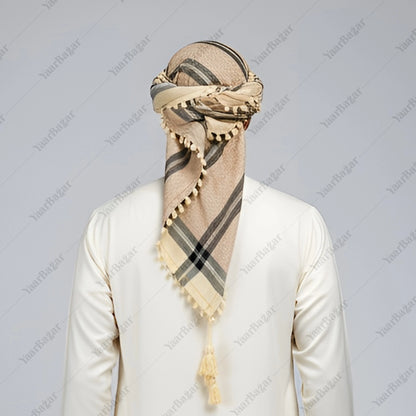 Checkered Cotton Rumal with Tassels