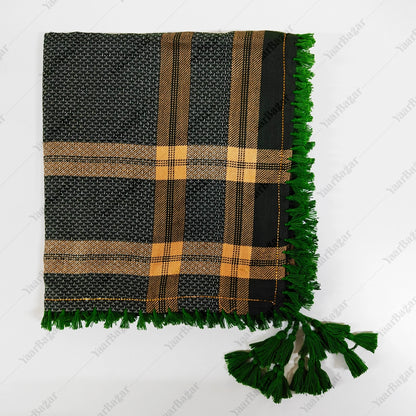 Checkered Cotton Rumal with Tassels