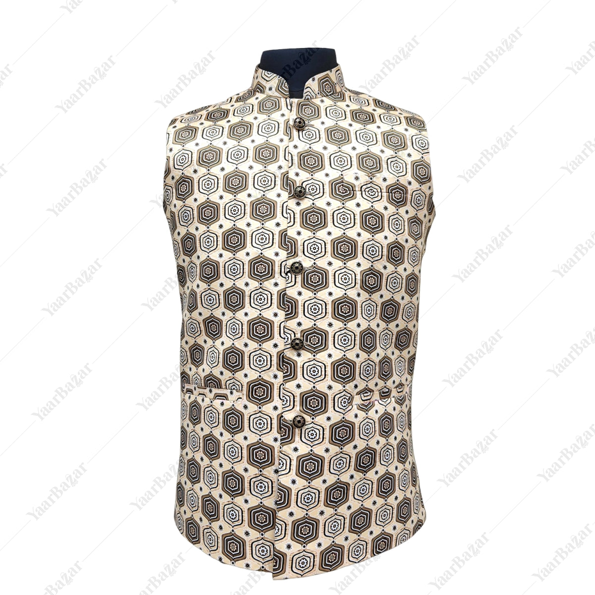 Ivory Hexa Nehru Waistcoat
