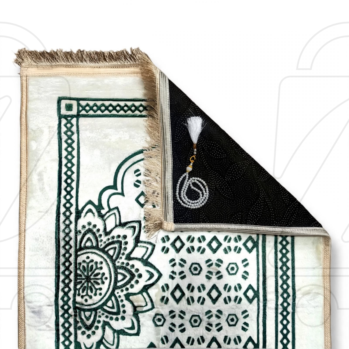 Turkish Floral Mehrab Velvet Prayer Janamaz
