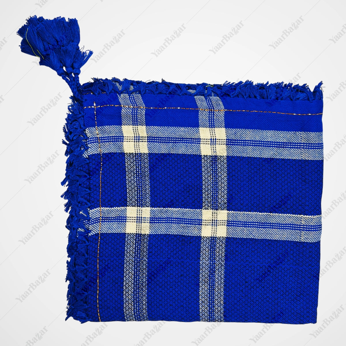Checkered Cotton Rumal with Tassels