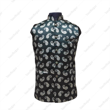 Paisley Luxe Nehru Waistcoat