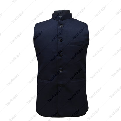Royal Sapphire Nehru Waistcoat