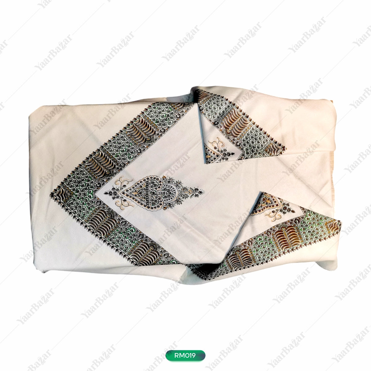 Classic Border Design Woolen Rumal