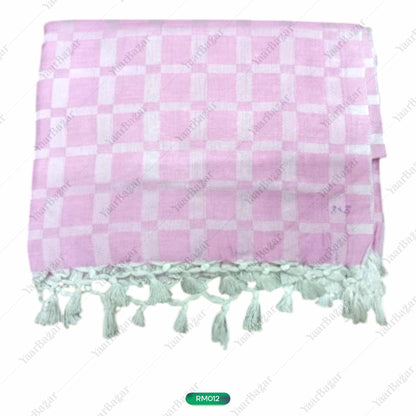 Checkered Cotton Rumal with Tassels