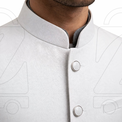 Nawabi Cut Sadri | Classic Band Collar Traditional Waistcoat