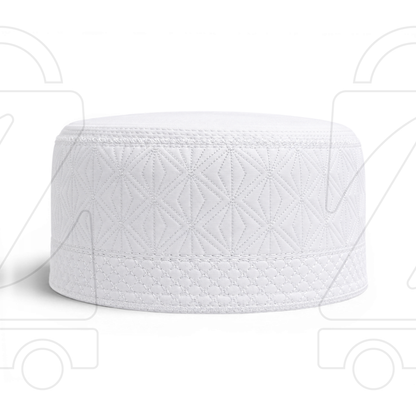 Boogie White Embroidered Muslim Topi
