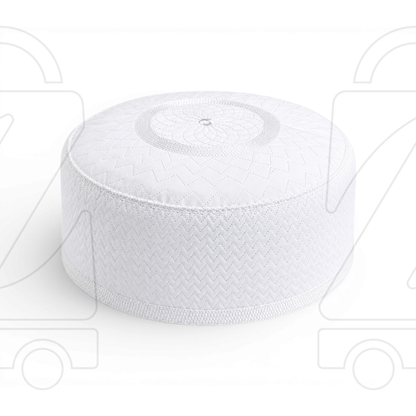 Boogie White Embroidered Muslim Topi