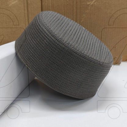 Junaid Jamshed Premium Quality  Prayer Cap  ( Straight Line)