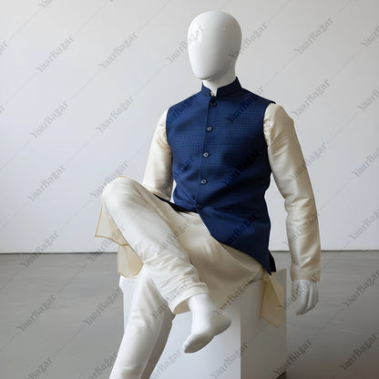 Royal Sapphire Nehru Waistcoat