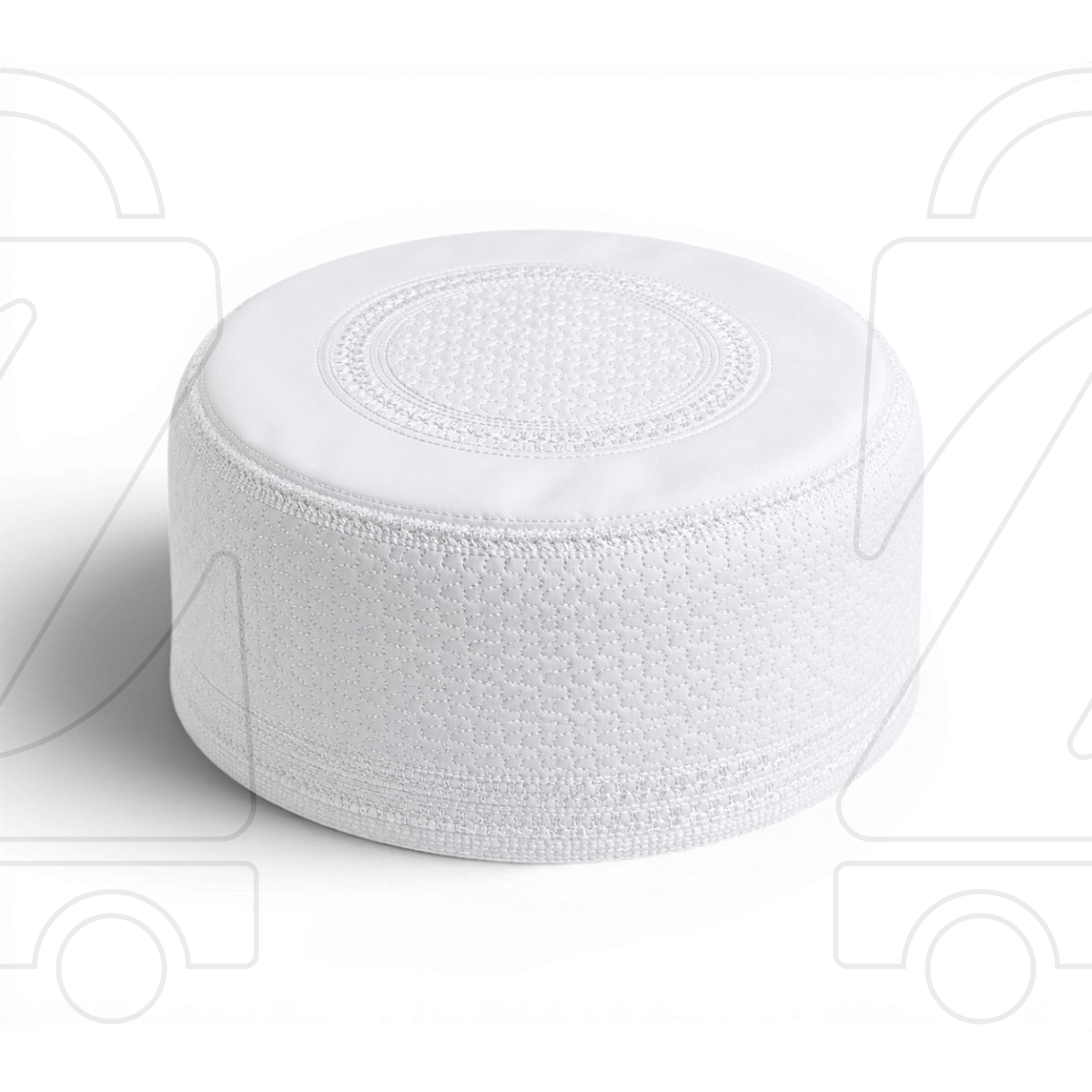 Boogie White Embroidered Muslim Topi