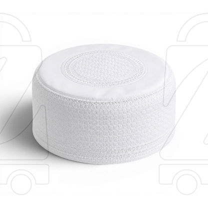 Boogie White Embroidered Muslim Topi