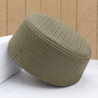 Junaid Jamshed Premium Quality  Prayer Cap  ( Straight Line)