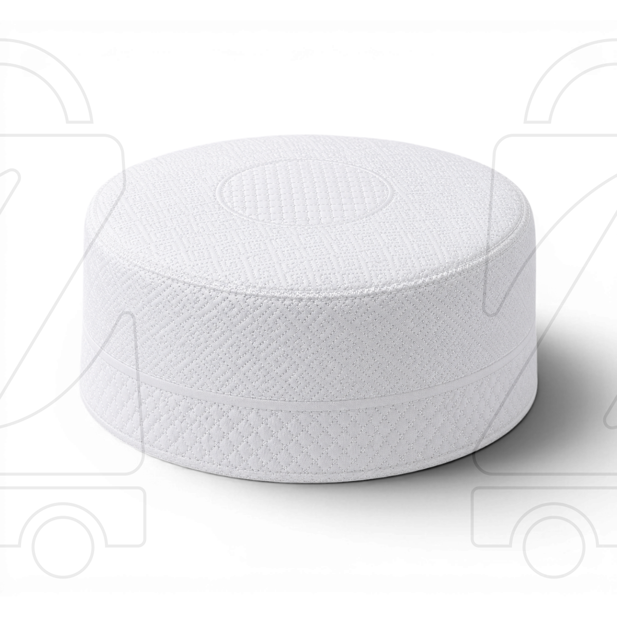 Boogie White Embroidered Muslim Topi