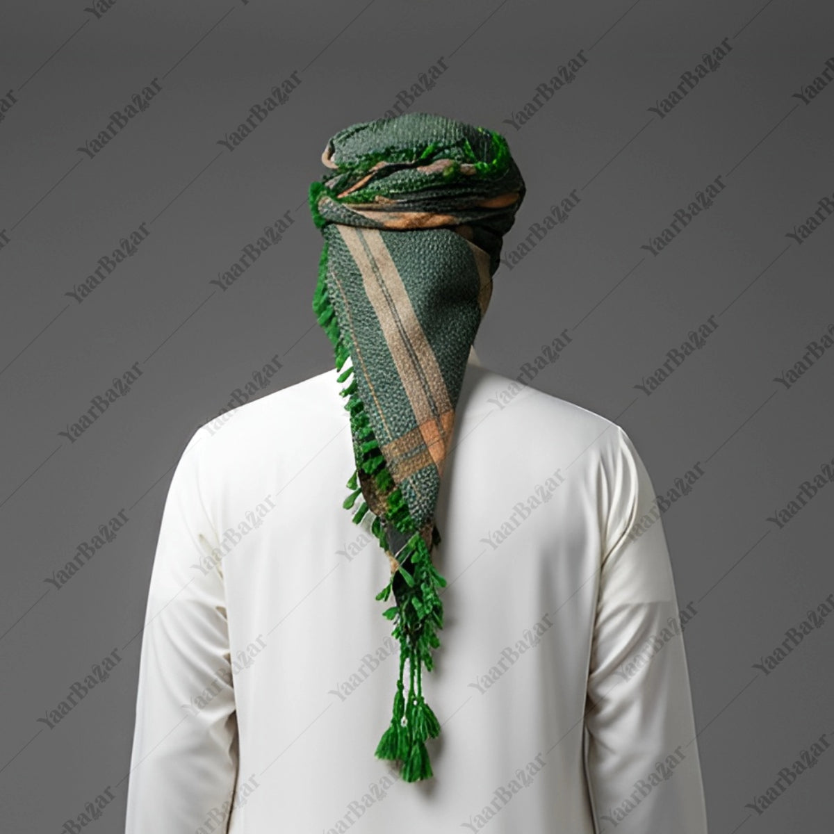 Checkered Cotton Rumal with Tassels