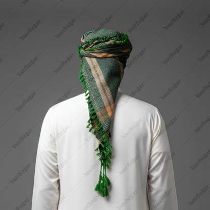 Checkered Cotton Rumal with Tassels