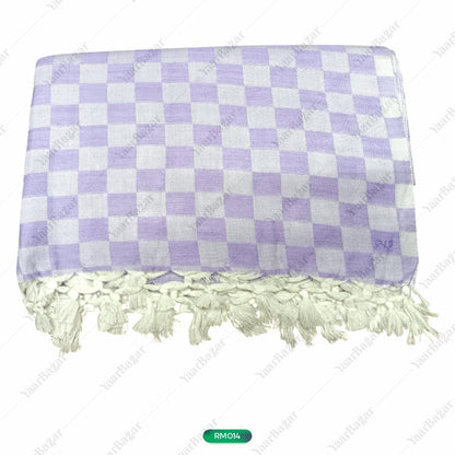 Checkered Cotton Rumal with Tassels