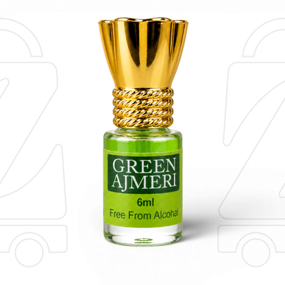 Al-Saalim Green Ajmeri Attar | Premium Alcohol-Free Roll-On Fragrance (6ml)