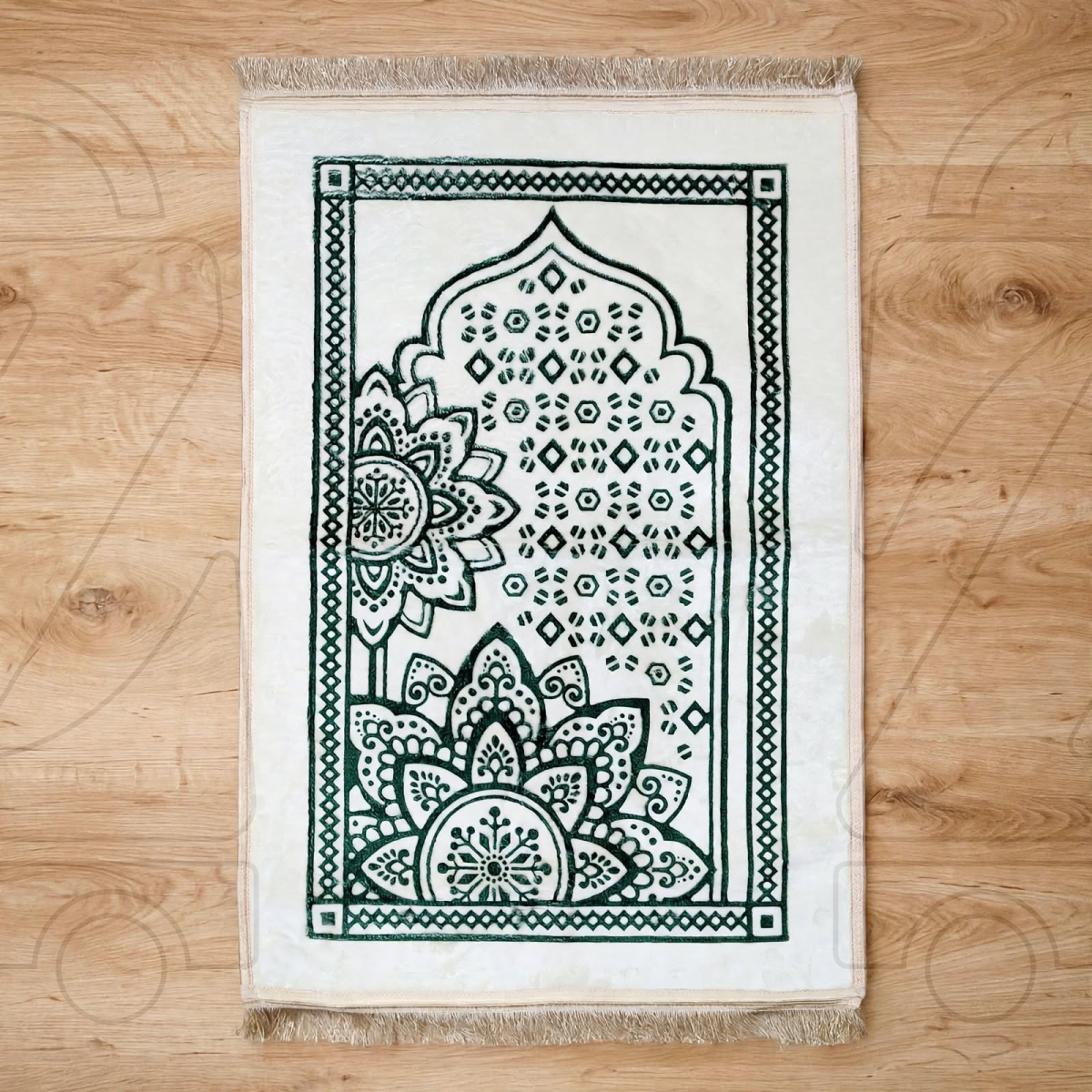 Turkish Floral Mehrab Velvet Prayer Janamaz