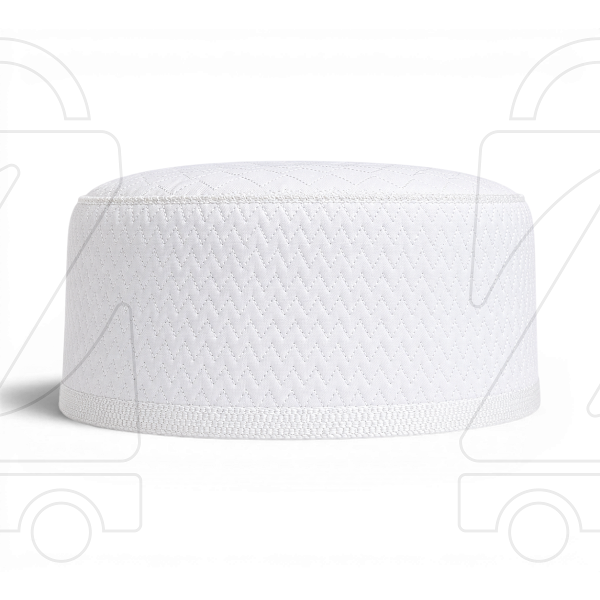 Boogie White Embroidered Muslim Topi