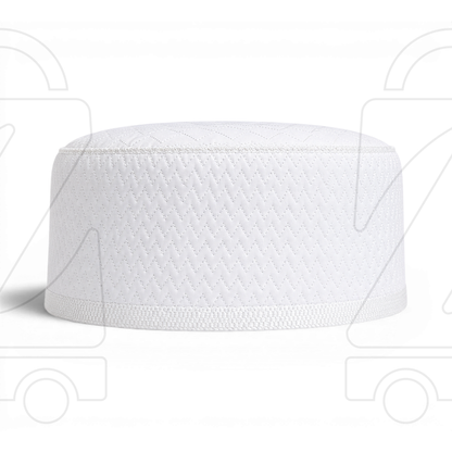 Boogie White Embroidered Muslim Topi