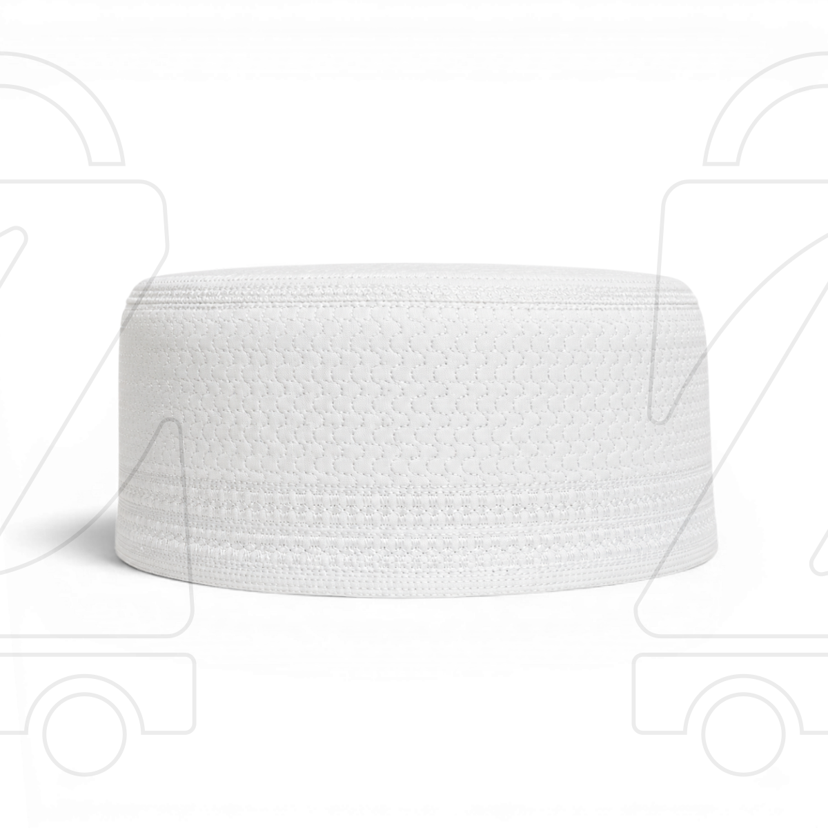 Boogie White Embroidered Muslim Topi