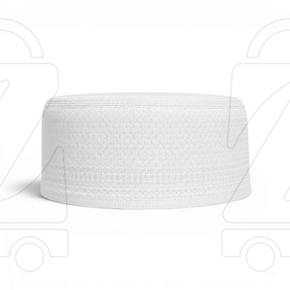 Boogie White Embroidered Muslim Topi