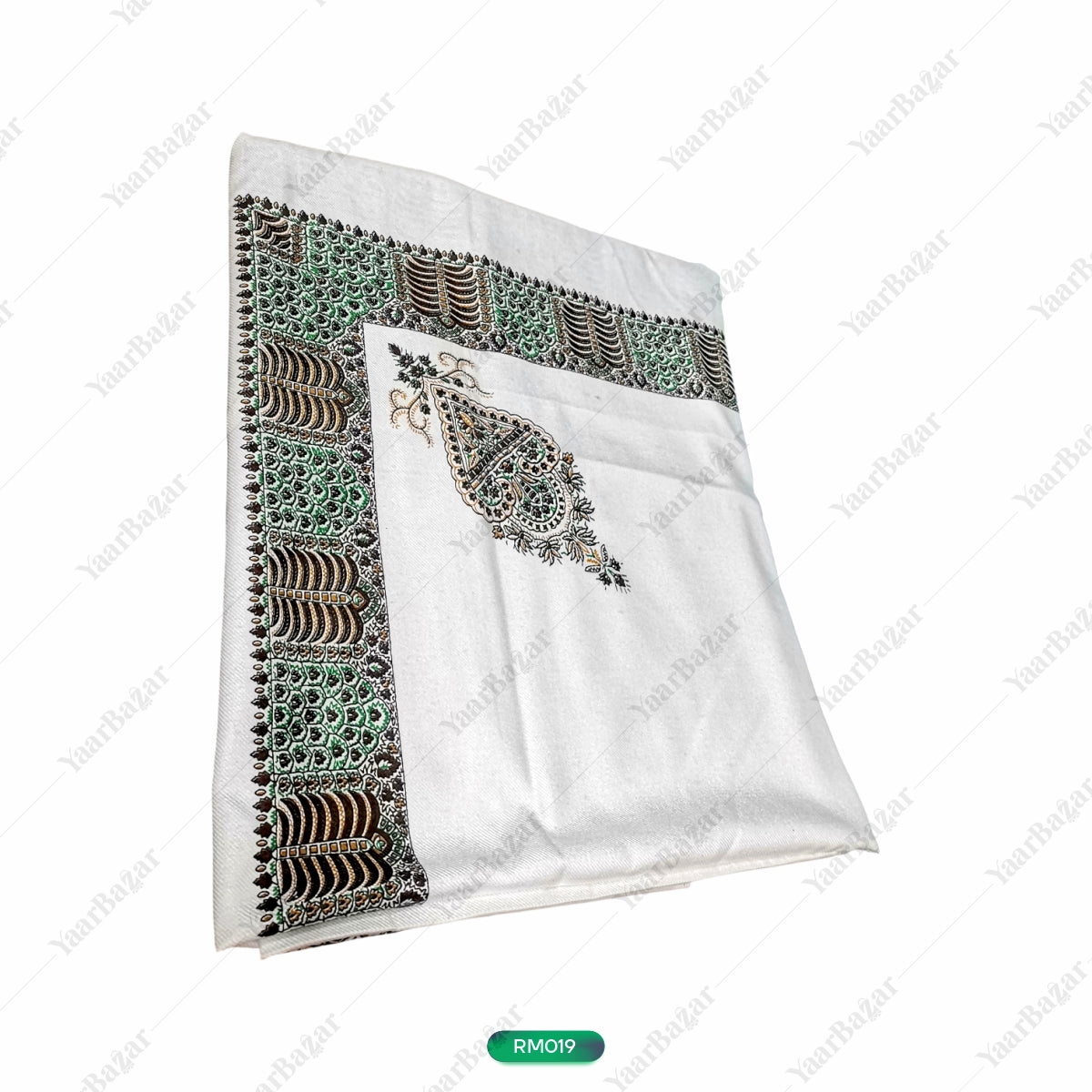 Classic Border Design Woolen Rumal