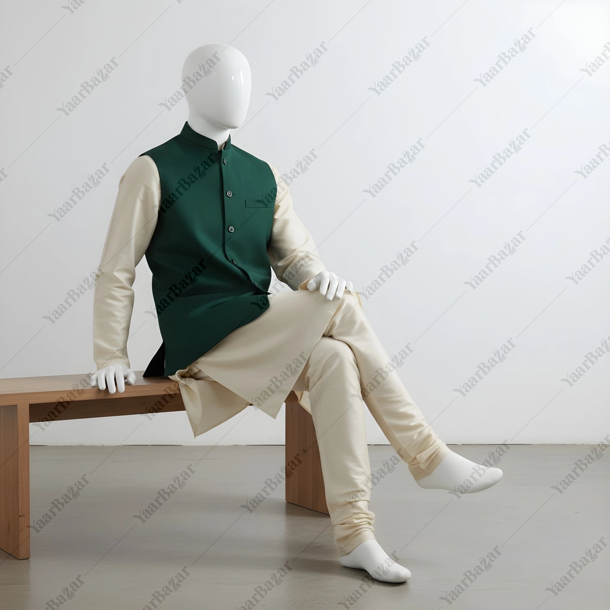 Royal Sapphire Nehru Waistcoat