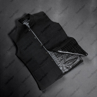 Royal Sapphire Nehru Waistcoat