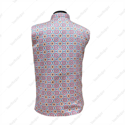 Pastel Medallion Nehru Waistcoat
