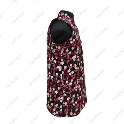 Midnight Blossom Nehru Waistcoat