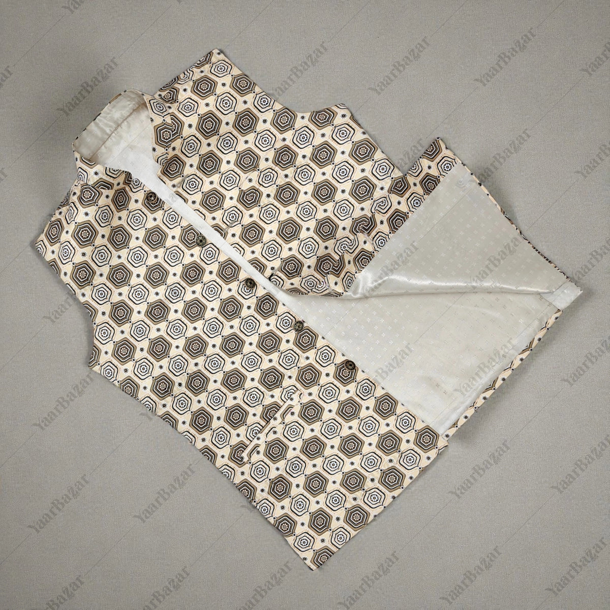 Ivory Hexa Nehru Waistcoat