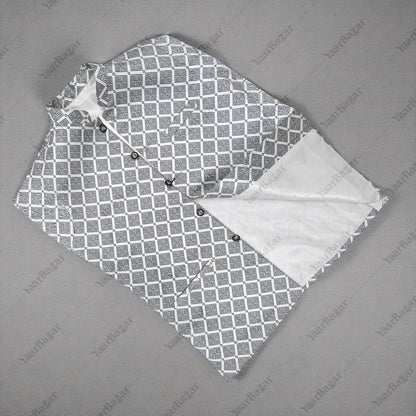 Silver Mosaic Nehru Waistcoat