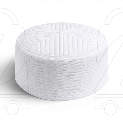 Boogie White Embroidered Muslim Topi