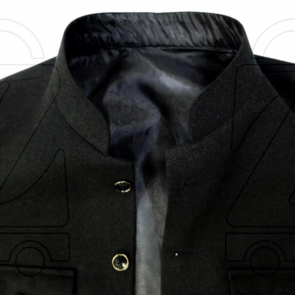 Classic Men’s Band Collar Waistcoat | 4 Pocket Sadri
