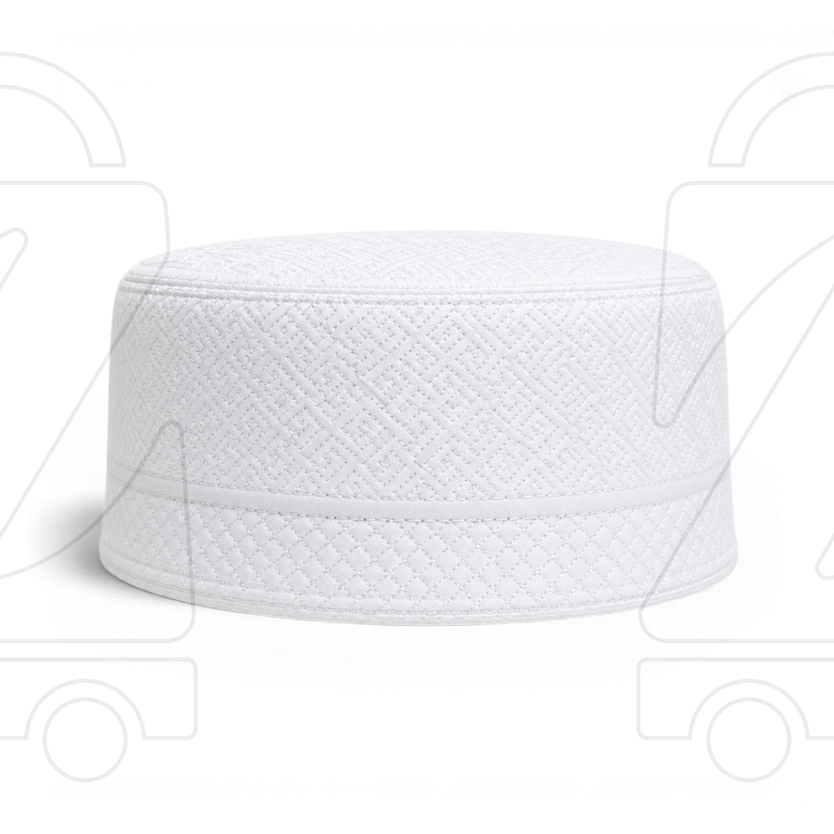 Boogie White Embroidered Muslim Topi