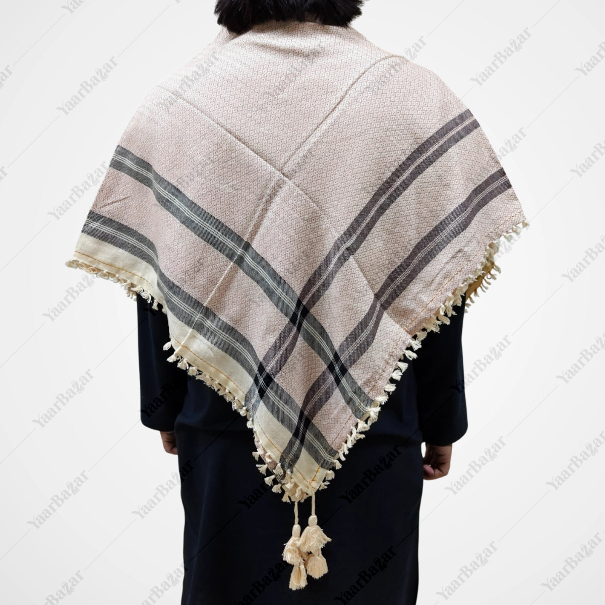 Checkered Cotton Rumal with Tassels
