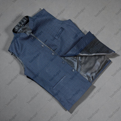 Royal Sapphire Nehru Waistcoat