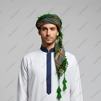 Checkered Cotton Rumal with Tassels
