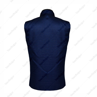 Royal Sapphire Nehru Waistcoat
