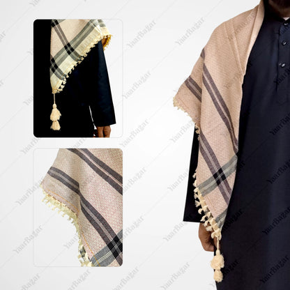 Checkered Cotton Rumal with Tassels
