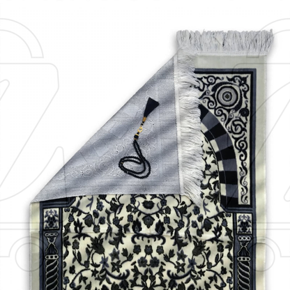 Turkish Teal Arch Velvet Prayer Janamaz
