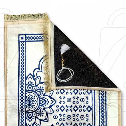 Turkish Floral Mehrab Velvet Prayer Janamaz