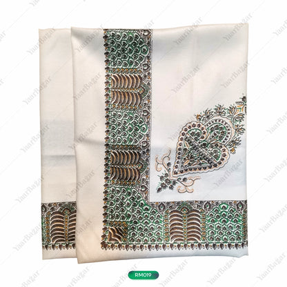 Classic Border Design Woolen Rumal