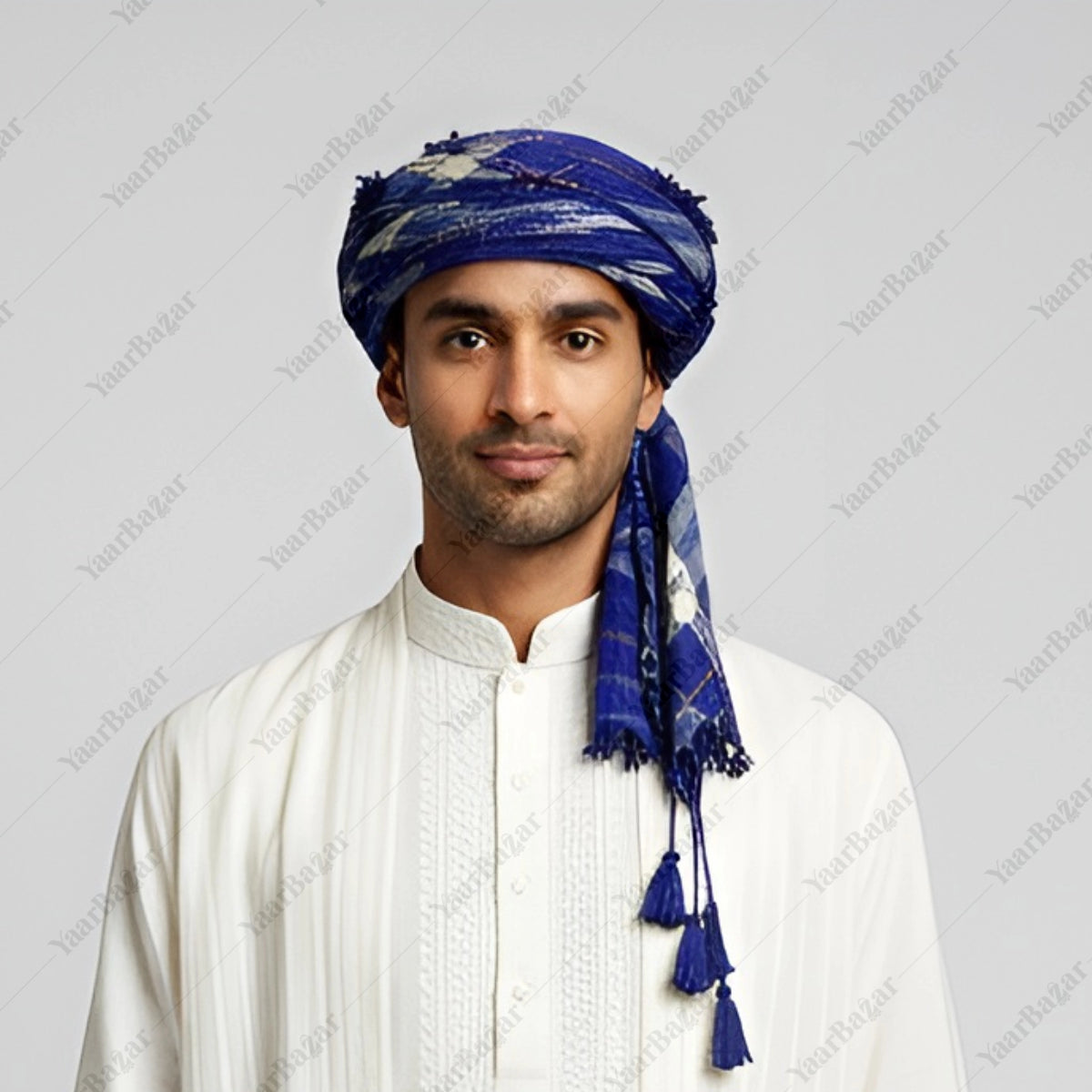 Checkered Cotton Rumal with Tassels