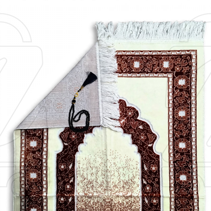 Turkish Ombre Gradient Mihrab Soft Velvet Prayer Janamaz