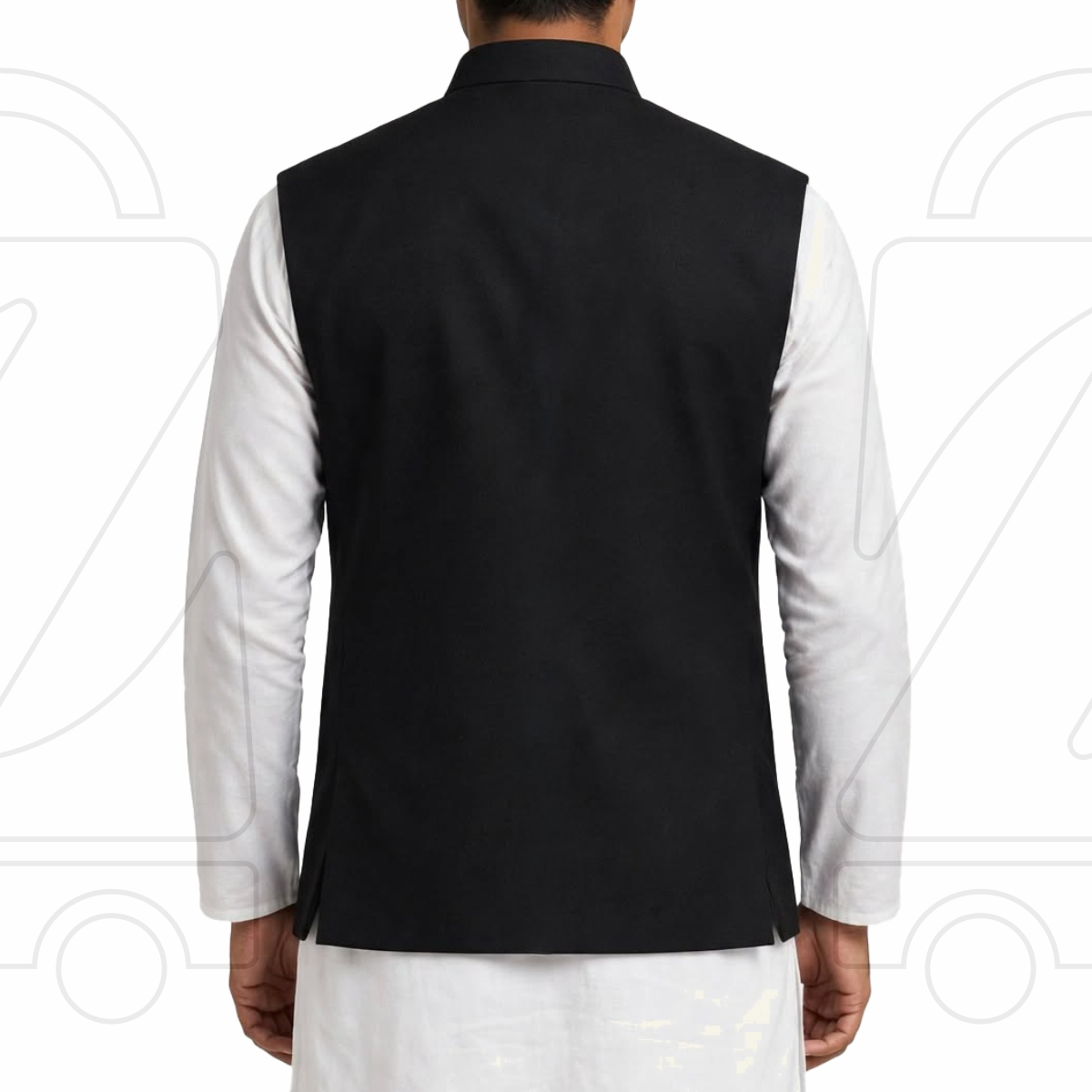 Classic Men’s Band Collar Waistcoat | 4 Pocket Sadri