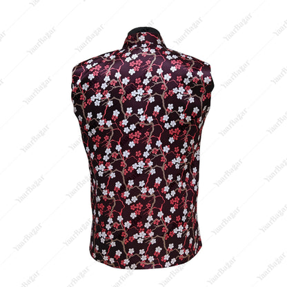 Midnight Blossom Nehru Waistcoat