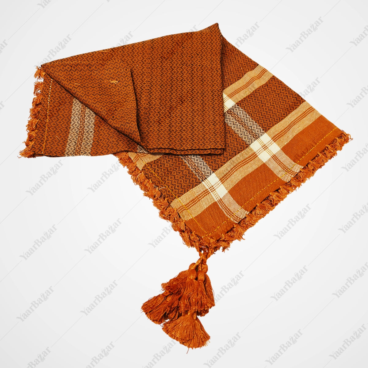 Checkered Cotton Rumal with Tassels